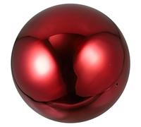 YARNOW Christmas Decoration Patio Garden Balls Decoration Pool Steel Decor Stainless Steel Ornament Hollow Coloured Floating Mm Mirror Ball For Outdoor Red Ball Addition Decorative Yard