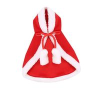 YARNOW Christmas Pet Cloak with Red Hat for Dogs and Cats Polar Fleece Santa Costume Festive Holiday Outfit for Pets Durable and Comfortable Party Decoration