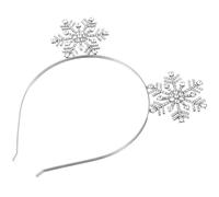 YARNOW Christmas Snowflake Headbands Silver Alloy Material 3pcs with Glitter Appearance, Sturdy and Practical Hair Accessories to Hold Hair in Place for Holiday Parties and Daily Wearing