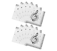 YARNOW Cocktail Paper Napkins 60pcs White Paper High Absorbency for Wedding and Postconcert Snacks Music Notes Party Decorations