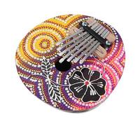 YARNOW Coconut Shell Kalimba Thumb Piano Chic Pattern Finger Piano for Music Lovers Easy to Learn Portable Musical Instrument for Friends and Family