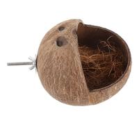 YARNOW Coconuts Shell Bird Nest Hanging Parrot House Sleeping Bird Bed Beautiful Appearance Wear-resistant Shell Design Provides Activity Space for Home Parrot Keeping and Breeding