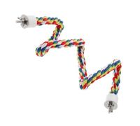 YARNOW Colorful Cotton Rope Parrot Chewing Toy Climbing Stand Rotating Ladder for Birds Complete Play for Parakeets Cockatiels Engaging Foraging Stand for Pet Birds