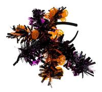 YARNOW Colorful Stripes Halloween Pumpkin Headband for Adults and Sublimation Hair Clasp Fashionable Party Accessory for Cosplay and Makeup Suitable for All Hair Types