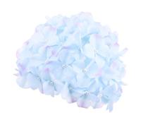 YARNOW Comfortable Chinlon Swim Cap for Women Elastic Floral Petal Design Suitable for Long Hair Durable Reusable Swimming Hat for Pool and Hot Spring Use