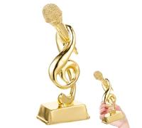 YARNOW Competition Microphone Trophy Desktop Decorative Music Note Award for Children Singing Contest Host Classroom