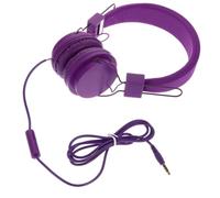 YARNOW Computer Gaming Headset Over-ear Headphone for Game Wired Over-ear Purple Plastic Sponge Pu No Voice Delay for Gaming, Watch Movie