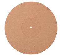 YARNOW Cork Turntable Mat 297mm Diameter X 3mm Thick with Groove, Vinyl Record Protective Pad Anti-static Slipmat for Record Player, Natural Wood Color Turntable Slipmat for Dj and Music