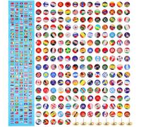 YARNOW Country Map Push Pins Set 200Pcs Metal Flag Pins for Notice Boards and Educational Maps
