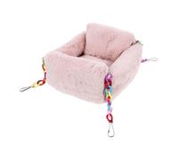 YARNOW Cozy Plush Small Animal Hanging Hammock Bed with Sturdy Chains for Hamsters Chinchillas Guinea Pigs Ferrets and Squirrels Warm Winter Hideout for Cage Spaces Secure Setup and