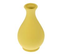 YARNOW Creative Ceramic Clay Vase for Dining Table Featuring a Chic Yellow Design, a Flower and Plant Arrangement Container and Elegant Home Ornament for Dried Flowers or Photo Props