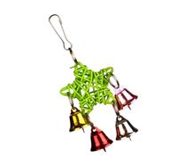 YARNOW Creative for Made of Rattan, Parrot Five-pointed Star Shaped Hanging Wind Chime Pendant Promotes Exercise and Entertainment Random Color Bird Cage Accessories for Pet Parrots