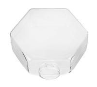 YARNOW Creative Hexagonal 17cm Hanging Glass Planter Vase, Wall-mounted Hydroponic Pot for Indoor Plants and Flowers, Decorative Wall Vase for Home and Office