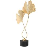 YARNOW Creative Metal Ginkgo Leaf Ornament for Desktop and Home Decor, Sl olden Iron Art Decor Vivid Leaf Shape, Practical and Not Easy to Break Decorative Adornment