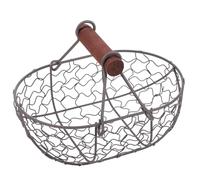 YARNOW Creative Rustic Iron Storage Basket for Kitchen and Dining Room, Simple Structure Egg Basket and Bread Holder, Multi-functional Fruit Storage Organizer
