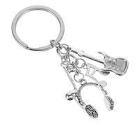 YARNOW Creative Silver Metal Music Keychain Musical Note Design Key Holder Organises Keys Sturdy Not Easy to Wear Decoration Or Purse