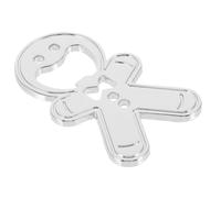 YARNOW Creative Stainless Steel Bottle Opener Keychain in Gingerbread Man Shape with Magnetic Feature, Practical for Drinks and Soda Water, for Festive Beer Season and Holiday Party
