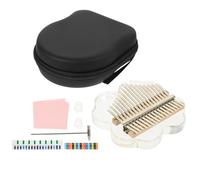 YARNOW Crystal 17-Tone Kalimba Thumb Piano Portable Finger Piano Music for Beginners with Rainbow Clover and Deluxe Set, Small Glass Musical Instrument for Home and Travel