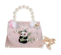 YARNOW Cute Panda Birthday Crossbody Bag with Comfortable Shoulder Strap and Handle, Chinese Style Purse Featuring Delicate and Ample Space for Essentials