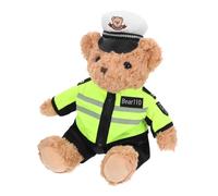 YARNOW Cute Police Bear Plush Soft Stuffed Animal Toy for Boy Girl Newborn to Teen Realistic Bear Doll for Play and Decor