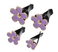YARNOW Daisy with Lasting Use and Air Freshening Function 4pcs Purple Metal Car Air Freshener Clips Creative Flower Design for Car Vent