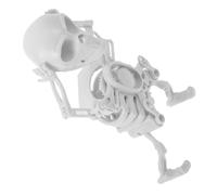 YARNOW Dancing Skeleton for Halloween Childrens Day White Wind Up Clockwork Figurine Lightweight Flexible Plaything for Home Desktop Decor and Fun Entertainment