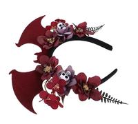 YARNOW Day the Dead Bat Headband for Women Halloween Headwear Costume Accessory with Flexible Construction and Non-woven Fabrics, Vivid and Spooky Bat Shape for Masquerade Performances