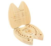 YARNOW Deciduous Tooth Storage Box Wooden Tooth Holder Organizer for Boys and Girls Fairy Gifts for Girls Box for Preserving Boy Memory