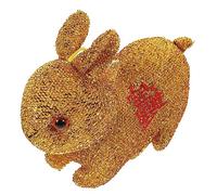 YARNOW Decorative Bunny Doll Lucky Rabbit Plush for Zodiac Rabbit Stuffed Animal for Home Office Festivals Spring Festival Gold