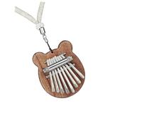 YARNOW Delicate Finger Piano Mini Kalimba Music Instrument Portable for Beginners Brown Keyboard and Carrying Bag for Outdoor Music Play