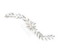 YARNOW Delicate Silver Alloy Bridal Hair Comb Adorned Rhinestones for Special Occasions and Proms, for Framing Half down Hairstyles