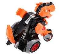 YARNOW Dinosaur Car Robot Orange Tyrannosaurus Pull Back Vehicle for Educational Friction Powered Dinosaur Model Construction No Batteries Needed