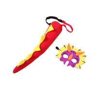 YARNOW Dinosaur Tail and Mask Set for Role Play Cosplay Realistic Triceratops Design with Comfortable Breathable Materials Quick Wear for Birthday Parties and Creative Playtime