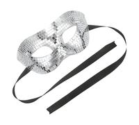 YARNOW Disco Masquerade Half Face Mask Silver Mirrored Reflective Glitter Party Mask for New Year Costume and Masquerade Ball Adults