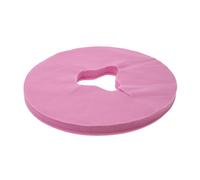 YARNOW Disposable Massage Headrest Pads Pink Non-Woven Fabric 100pcs Hole Design for Home and Beauty Salons