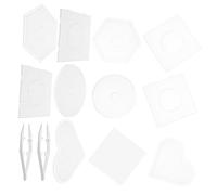 YARNOW DIY Fuse Beads Pegboards with Interlocking Square Heart Hexagon Round Boards and Ironing Paper for Reusable Craft Beads Projects Creative and Adults Crafting Template