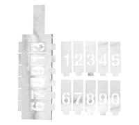 YARNOW DIY Stencils Number Spray Paint Templates Iron Hollow-Out Stencil Set with Creation for Homeowners and Crafting