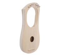YARNOW DIY Traditional Lyre Harp Kit String Musical Instrument for Beginners Easy Assembly Deep Resonance Unique Home Decor Creative Enjoyment Beige
