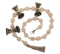 YARNOW Dog Doorbell for Potty Training with Wooden Beads and Jute Rope, Sturdy Metal Bell for Medium Dogs and Puppies, Easy-install Pet Training Bell for Indoor and Outdoor Use