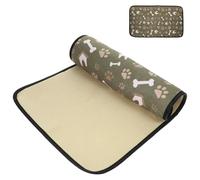 YARNOW Dog Feeding Mat Pet Food Mat Insulated Non-slip Thickened Microfibre Sponge Plastic Sheeting Easy to Clean Not Easy to Break for Feeding Pet Keeping House Clean and Tidy