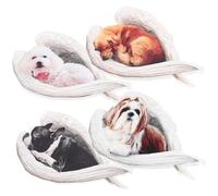 YARNOW Dog Pendant Keychains Puppy Pattern Adorable Acrylic 4pcs Lightweight and Strong for Keys and Bag Decoration for Jewelry Making and