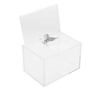 YARNOW Donation Suggestion and Voting Box Acrylic for Easy Storage Box with Lock and Slot Suitable for Fundraising and Work Unit Use