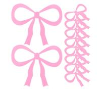 YARNOW Drink Identification Charms Bow Elegant Reusable 20pcs Pink Acrylic Wine Glass Tags Drink Markers to Enhance Glassware Presentation for Party and Wedding