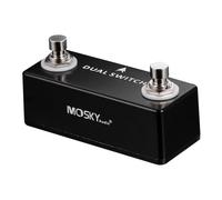 YARNOW Dual Control Guitar Footswitch Pedal Black Lightweight Metal Instrument Accessory for Guitar Effects Anywhere A Dual Momentary Footswitch Is Needed