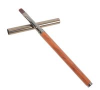 YARNOW Dual-ended Nail Art Pen Elegant Brown Wood Aluminum Design Versatile for Nail Art Needs Comfortable Grip Strong Suction Cat Eye Tool