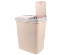 YARNOW Dual Kitchen Trash Can 18L with Lid for Bedroom and Bathroom Use Dry and Wet Separation Waste Bin Khaki