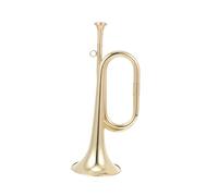 YARNOW Durable Student Trumpet Loud Sound Early Learning Musical Instrument for Beginners and Students Golden Creative Design