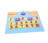 YARNOW Early Educational Felt Math Board for Light Blue Counting Plaything with Multiple Numbers Safe Non-woven Fabric Practical Learning Tool for Number Cognition and Arithmetic Practice