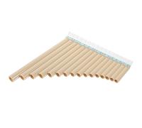 YARNOW Educational 16-pipe Pan Flute in C Key for Beginners, Resin Material White Portable Panpipes School Musical Instrument for Children and Students