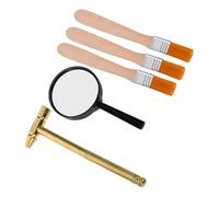 YARNOW Educational Archaeology Dig Kit for Mallet Brush Magnifier Stem Gemstone Excavation Tools Set for Boys Enhances Motor Skills Teamwork Science History Learning